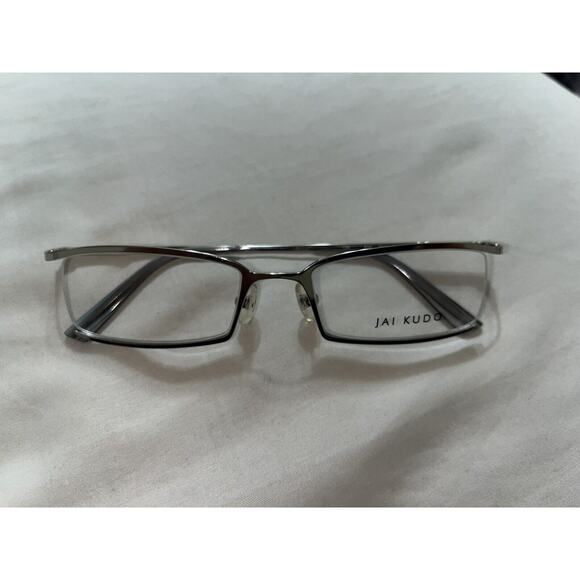 Jai Kudo Other - JAI KUDO 430 M12 SILVER EYEGLASSES GLASSES HALF RIM METAL FRAME 50-18-135mm